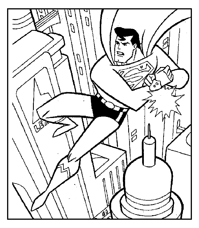 Plansa de colorat cu Superman 47 42